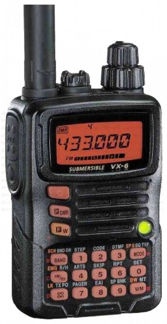 Портативная радиостанция YAESU VX-6R (0.5-999 МГц), 5Вт, РА-48C/SAD-24