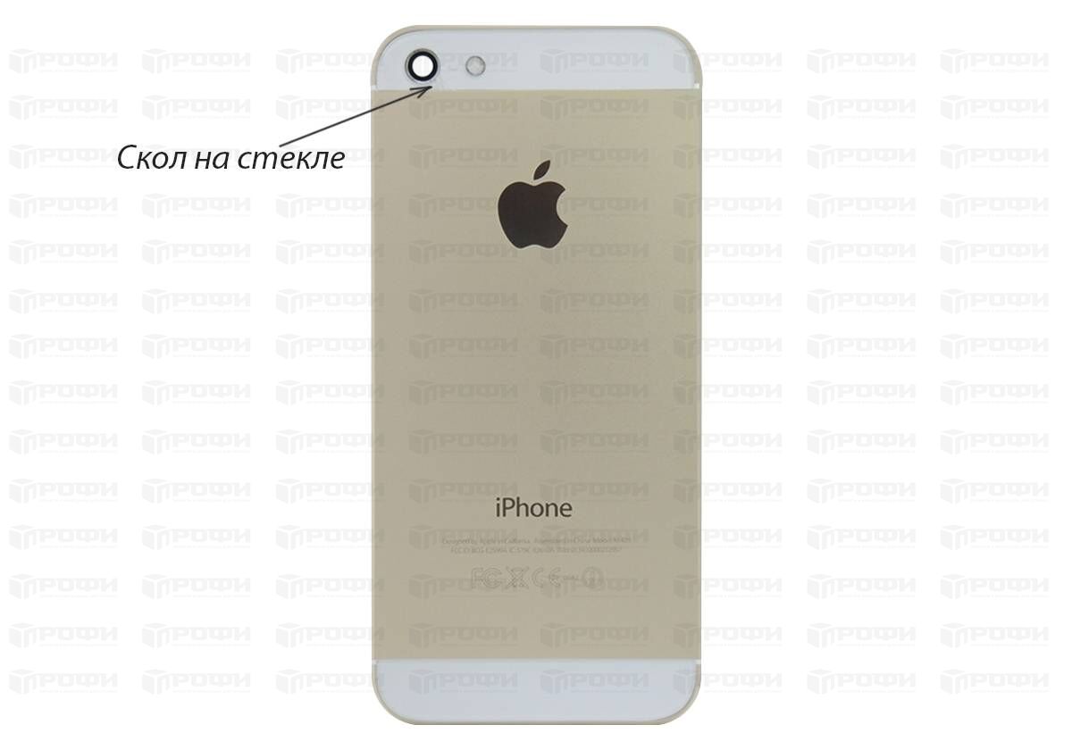 ЗАПЧАСТИ для APPLE :: ЗАПЧАСТИ для APPLE IPHONE :: КОРПУСА для iPhone ::  Корпус для iPhone 5 золото lite (вставки белые)+держатель sim АА