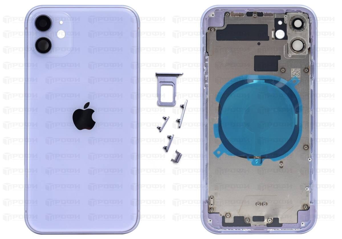 ЗАПЧАСТИ для APPLE :: ЗАПЧАСТИ для APPLE IPHONE :: КОРПУСА для iPhone ::  Корпус для iPhone 11 (фиолетовый)