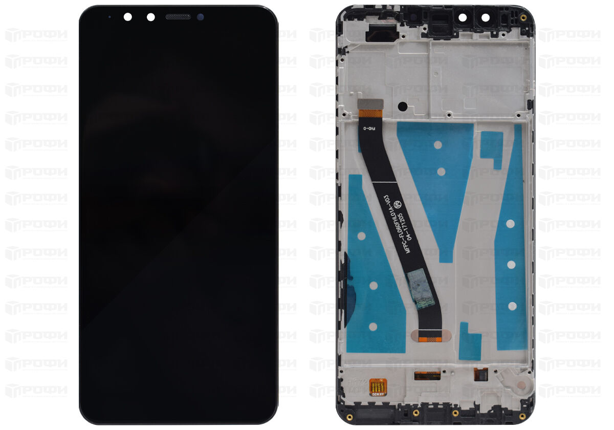 ЗАПЧАСТИ ДЛЯ СОТОВЫХ :: ЗАПЧАСТИ ДЛЯ HUAWEI :: ДИСПЛЕИ :: Дисплей Huawei Y9  2018 (FLA-LX1) в рамке (черный)