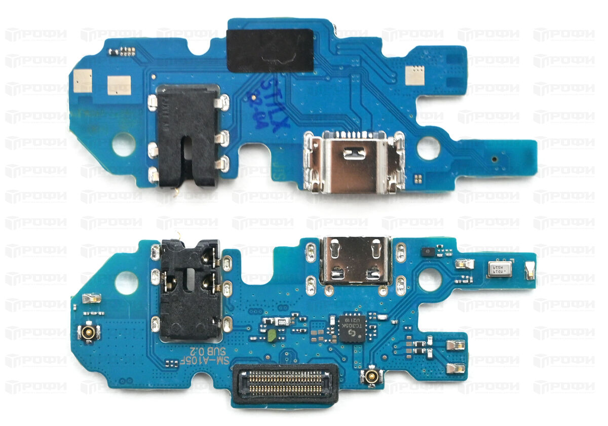 ЗАПЧАСТИ ДЛЯ СОТОВЫХ :: ЗАПЧАСТИ ДЛЯ SAMSUNG :: ШЛЕЙФА :: Нижняя плата  Samsung A105F (A10) разъем зарядки/гарнитуры/микрофон (ориг 100%)