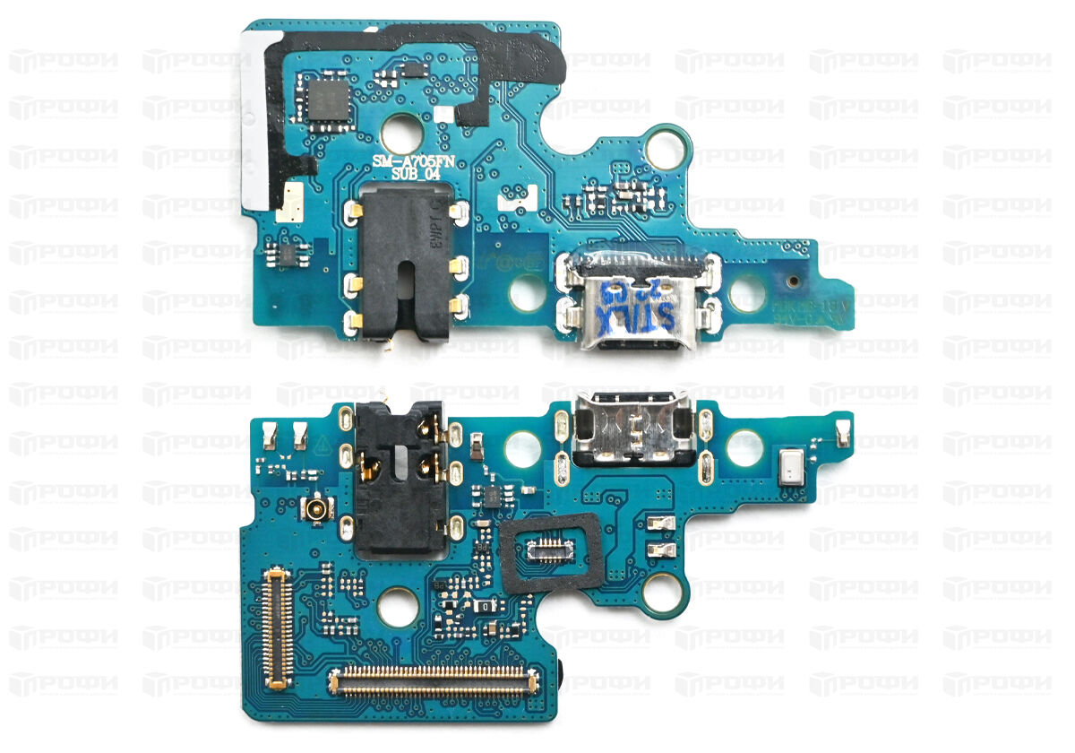 ЗАПЧАСТИ ДЛЯ СОТОВЫХ :: ЗАПЧАСТИ ДЛЯ SAMSUNG :: ШЛЕЙФА :: Нижняя плата  Samsung A705F (A70) разъем зарядки/гарнитуры/микрофон (ориг 100%)