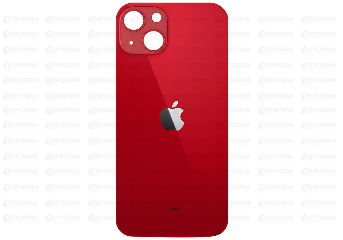 ЗАПЧАСТИ для APPLE :: ЗАПЧАСТИ для APPLE IPHONE :: ЗАДНИЕ КРЫШКИ для iPhone  :: Задняя крышка (стекло) для iPhone 13 (красная)