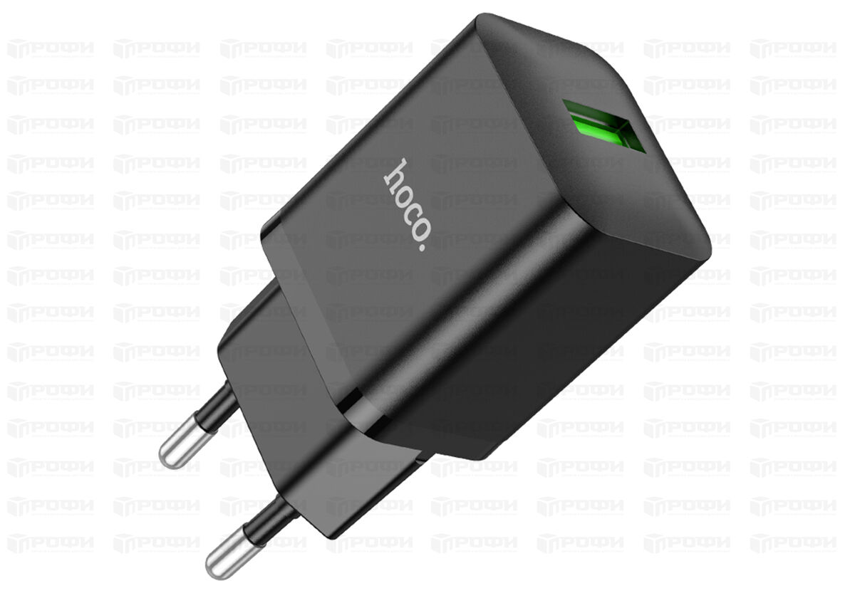 Сетевое зарядное устройство HOCO N26 Maxim 1xUSB, 2.0A, 18W, черный