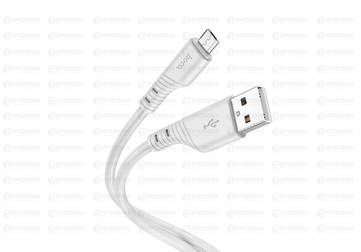 АКСЕССУАРЫ :: КАБЕЛИ USB :: КАБЕЛЬ MICRO USB :: Кабель HOCO X97 Crystal USB  to Micro серый