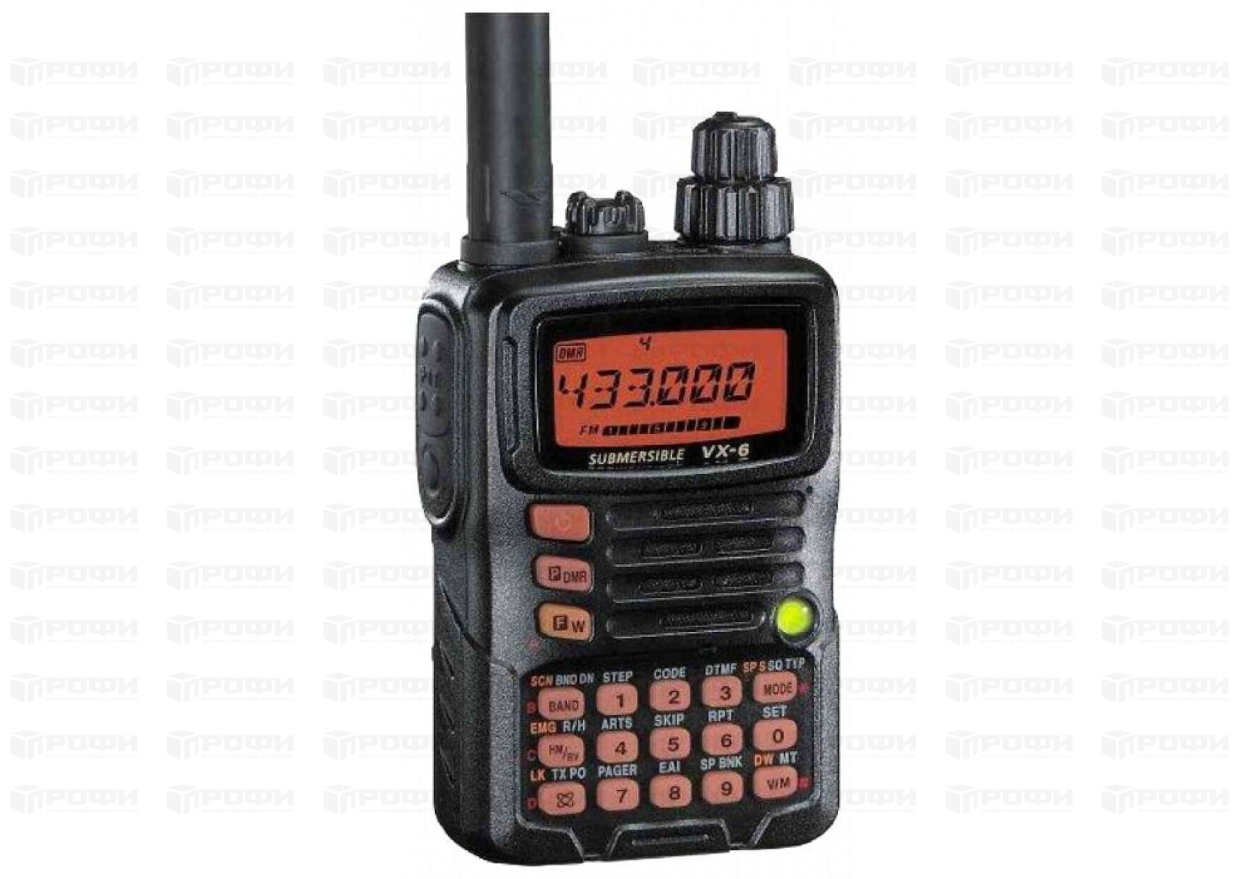 Портативная радиостанция YAESU VX-6R (0.5-999 МГц), 5Вт, РА-48C/SAD-24