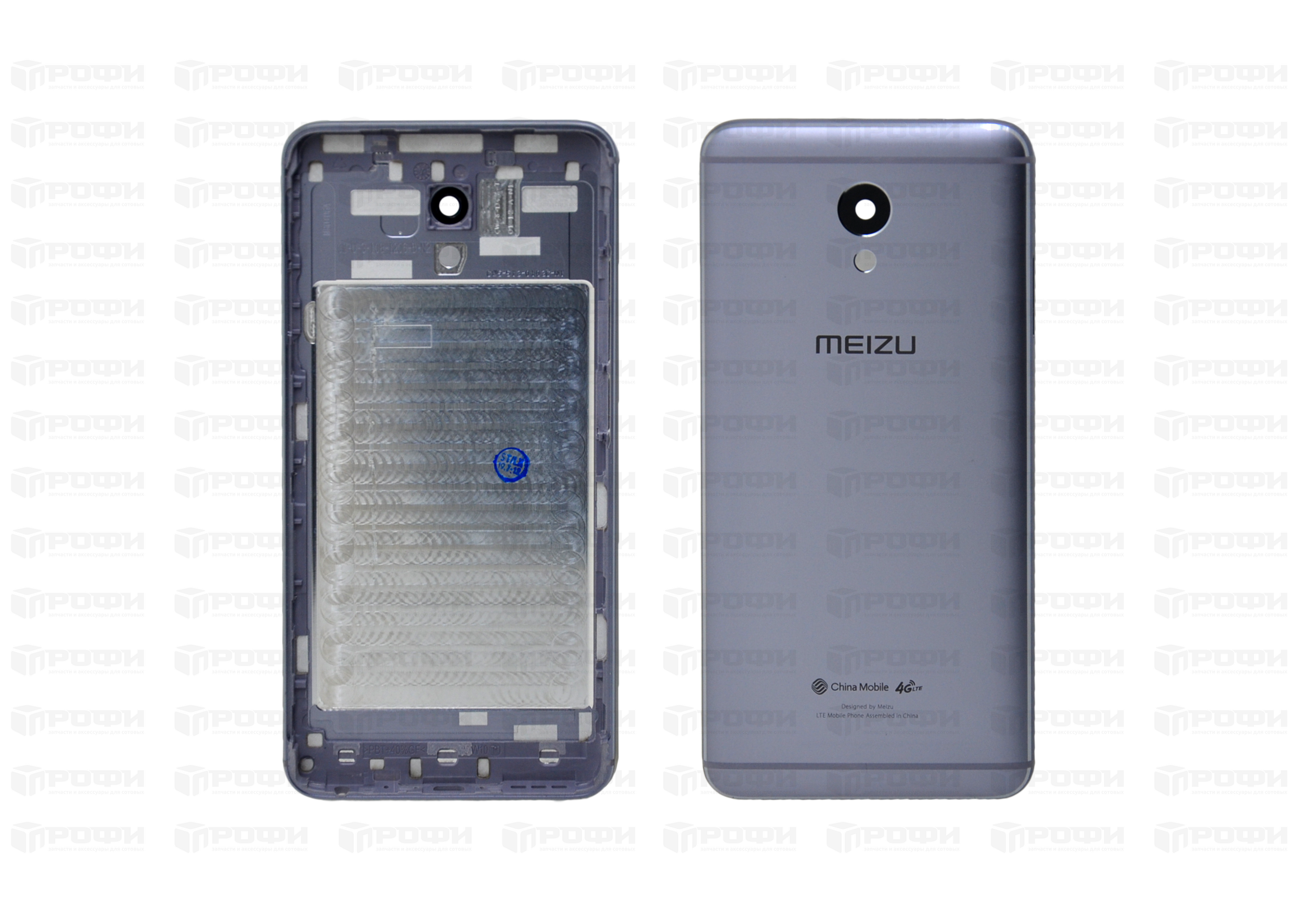 ЗАПЧАСТИ ДЛЯ СОТОВЫХ :: ЗАПЧАСТИ ДЛЯ MEIZU :: ЗАДНИЕ КРЫШКИ :: Задняя  крышка Meizu M5 Note (M621h) серый